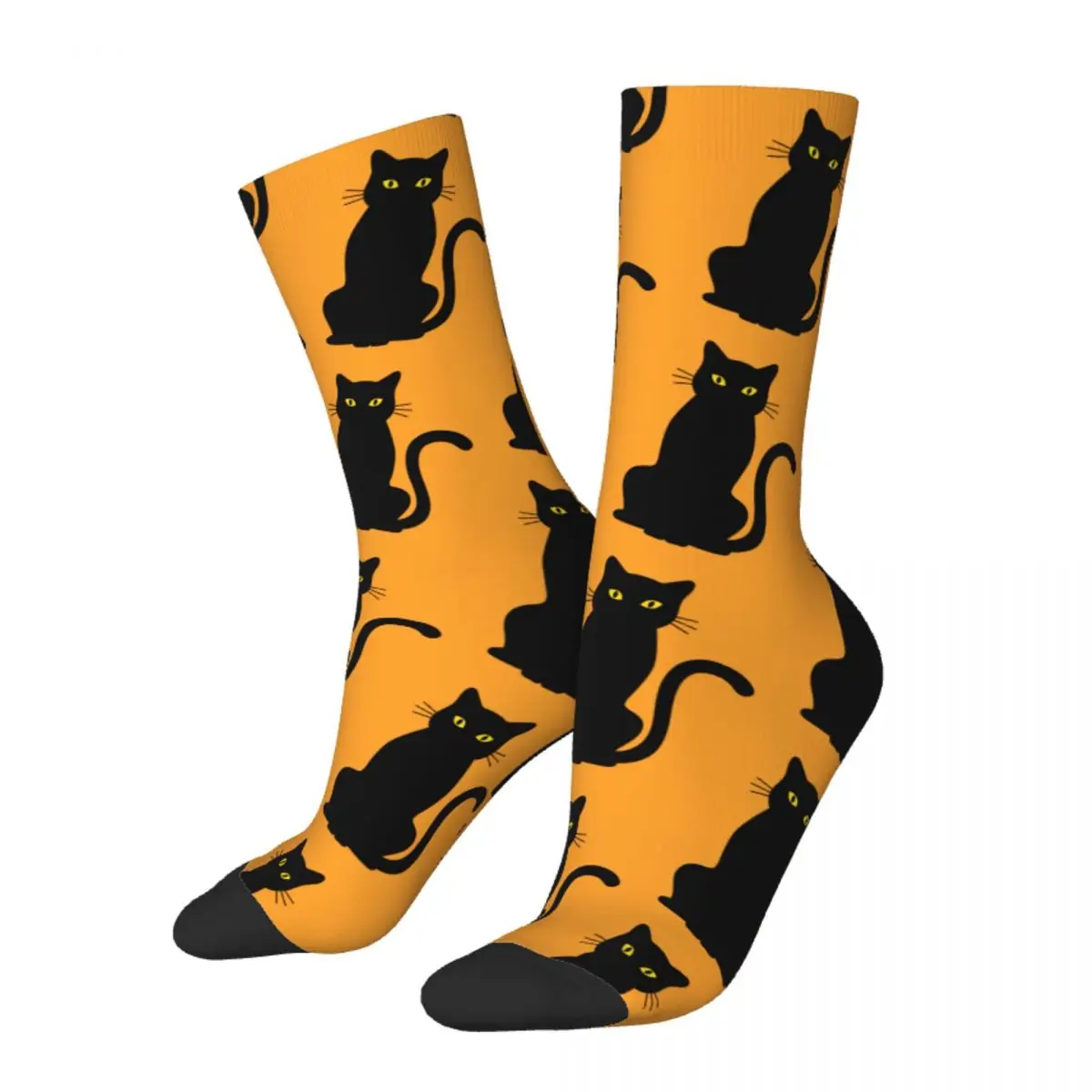 Black Cat Stare Accessories Crew Socks Flexible Sport Middle Tube Socks Cute Women's Christmas Present