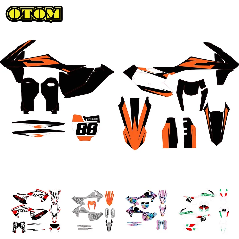 

OTOM Motorcycle New Full Team Graphic Decal Sticker Decoration Protector For KTM SXF EXC KEWS K16 2016-2019 Off-road Dirt Bike