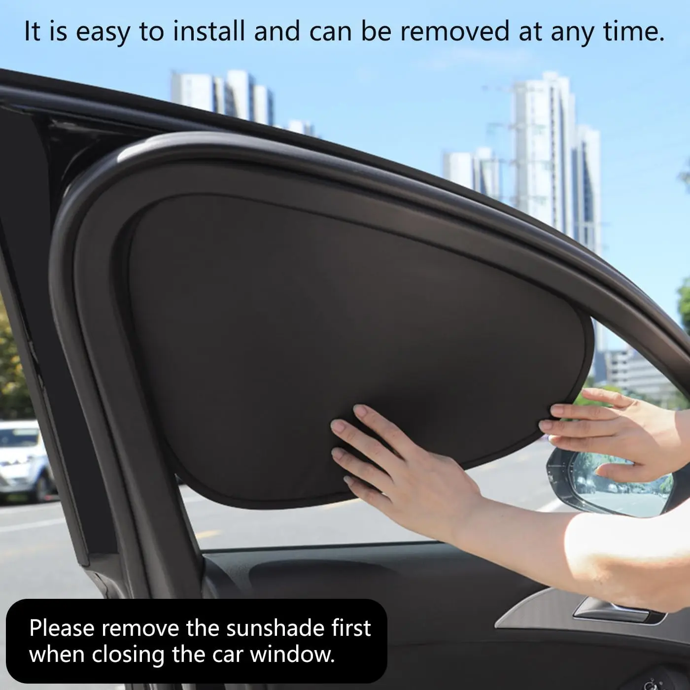 

Car Side Window Sun Shade For Driver & Passenger Seat Summer UV Block Heat Insulation Sun Visor Static Cling