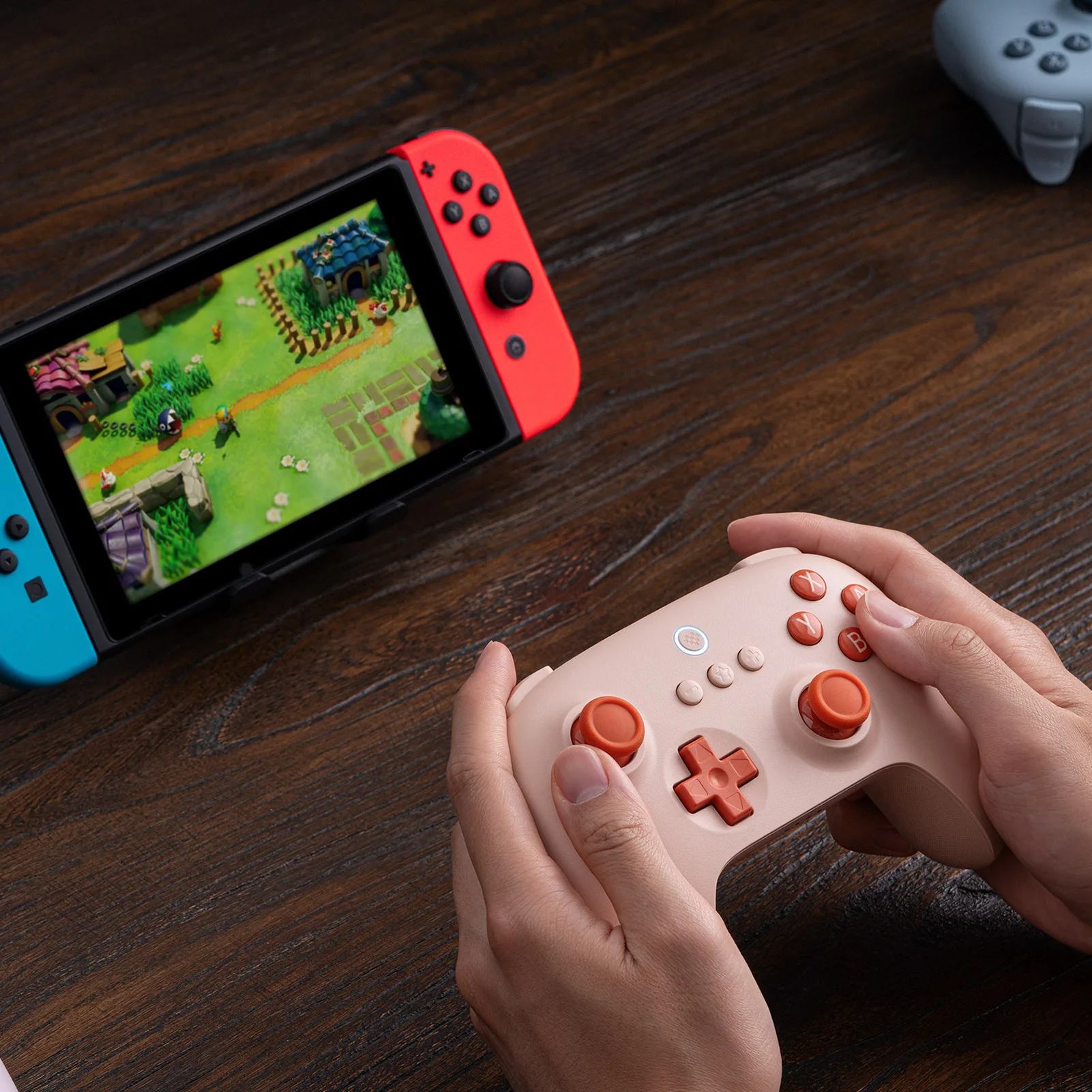 8BitDo-Ultimate C Bluetooth беспроводной джойстик ALPS, геймпад, проводной игровой контроллер для Nintendo Switch OLED Switch Lite PINK