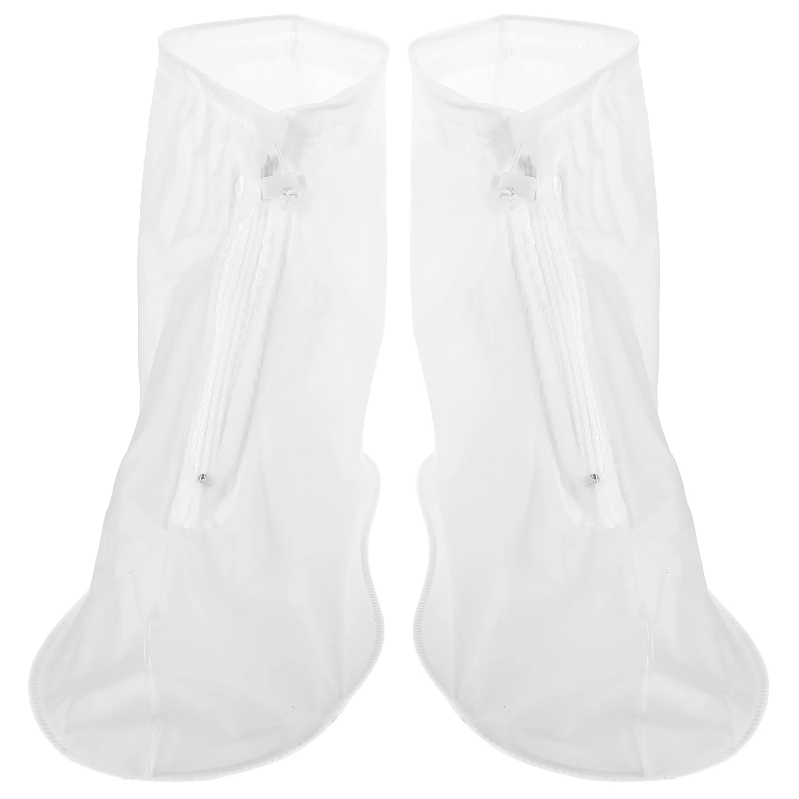 

Reusable Waterproof Rainproof High-Top Overshoes Boot Covers With Zipper Non-Slip For Outdoor Camping Cycling Fishing
