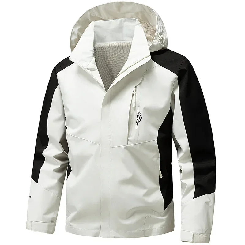 

2025.Men's New Outdoor Spring Autumn Style Functional Couples Hooded Jacket Workwear Fleece Lined Hiking Clothes Handsome Jack