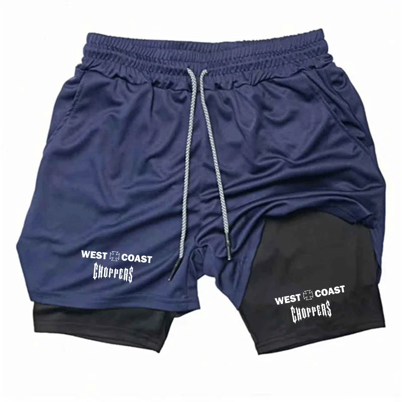 

Летние мужские шорты для бега, фитнеса и тренировок в зале, 2-в-1, спортивные шорты для быстрой сушки, для тренировок и пробежек, двойные.