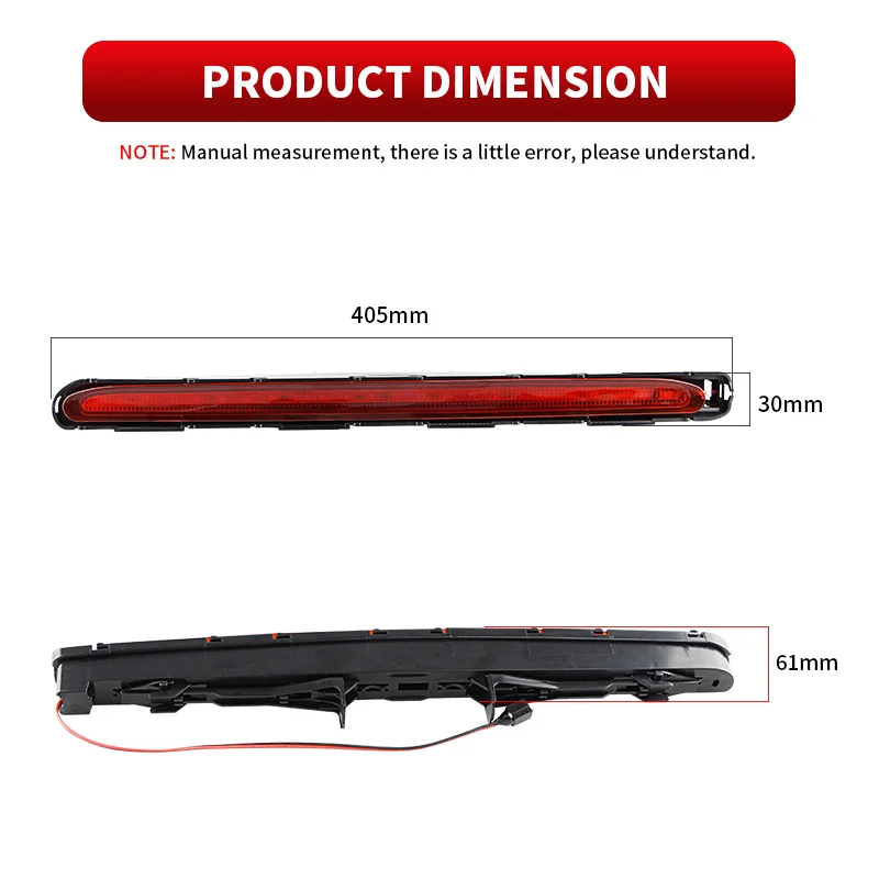 1X for Mercedes Benz W211 E-Class 2003-2009 LED Rear High Brake Back Light Lamp 3RD Third Stop Tail Brake Light A2118200156
