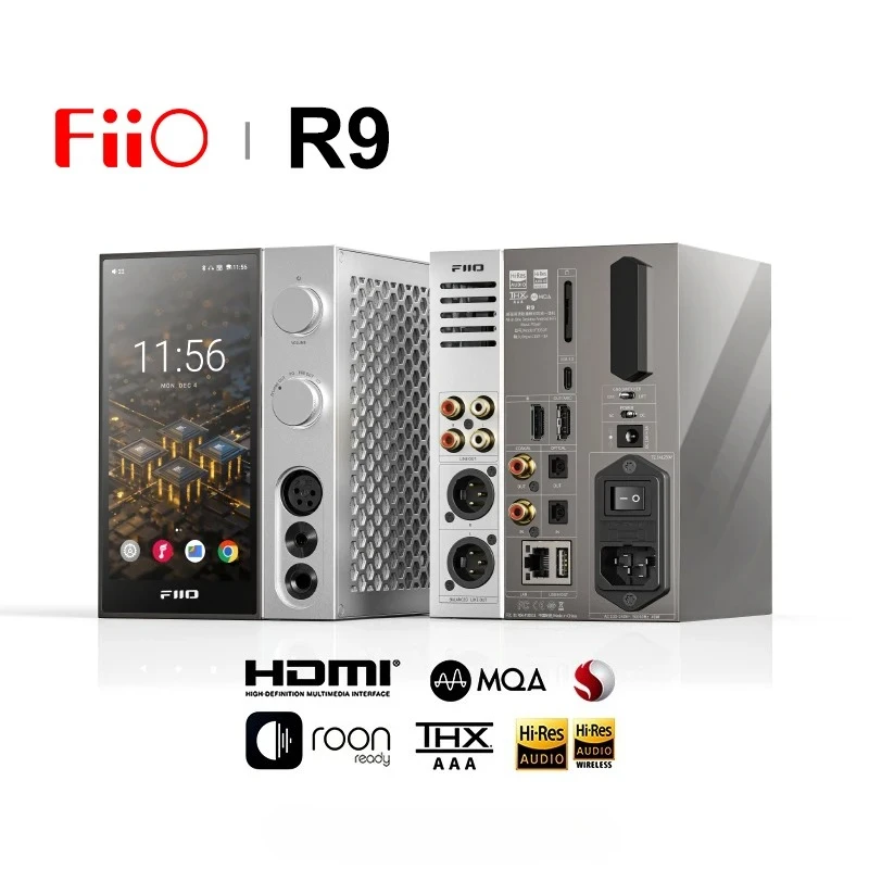 FiiO R9 Android Media streamer Network Player Full Decoder USB DAC AMP dual ES9038PRO chips MQA DSD512 PCM768k Bluetooth LDAC