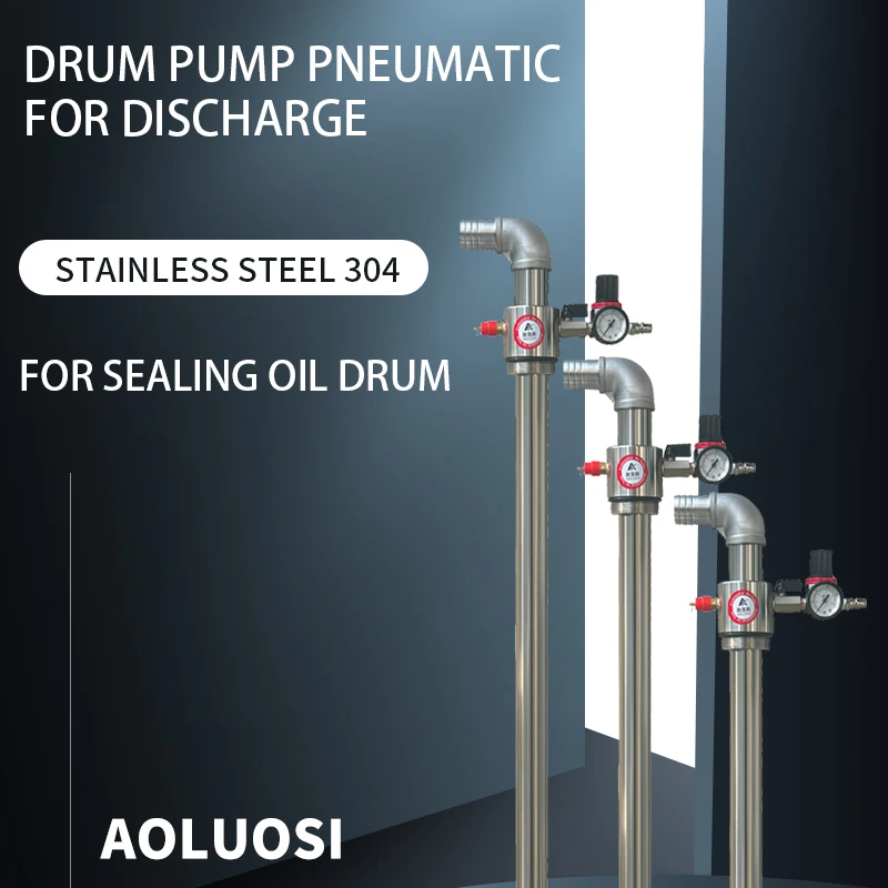 Stainless Steel Pneumatic Oil Pump, Sealed Drum Pump, Liquid Discharge Pump, Barrel Pump