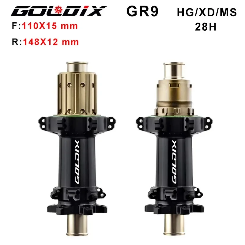 GOLDIX GM9 690 Sound Bicycle Hub 148X12mm BOOST 28Hole Straight Pull Spoke 6-Bolt Brake HG/XD/MS Hub Body for HG MS XD