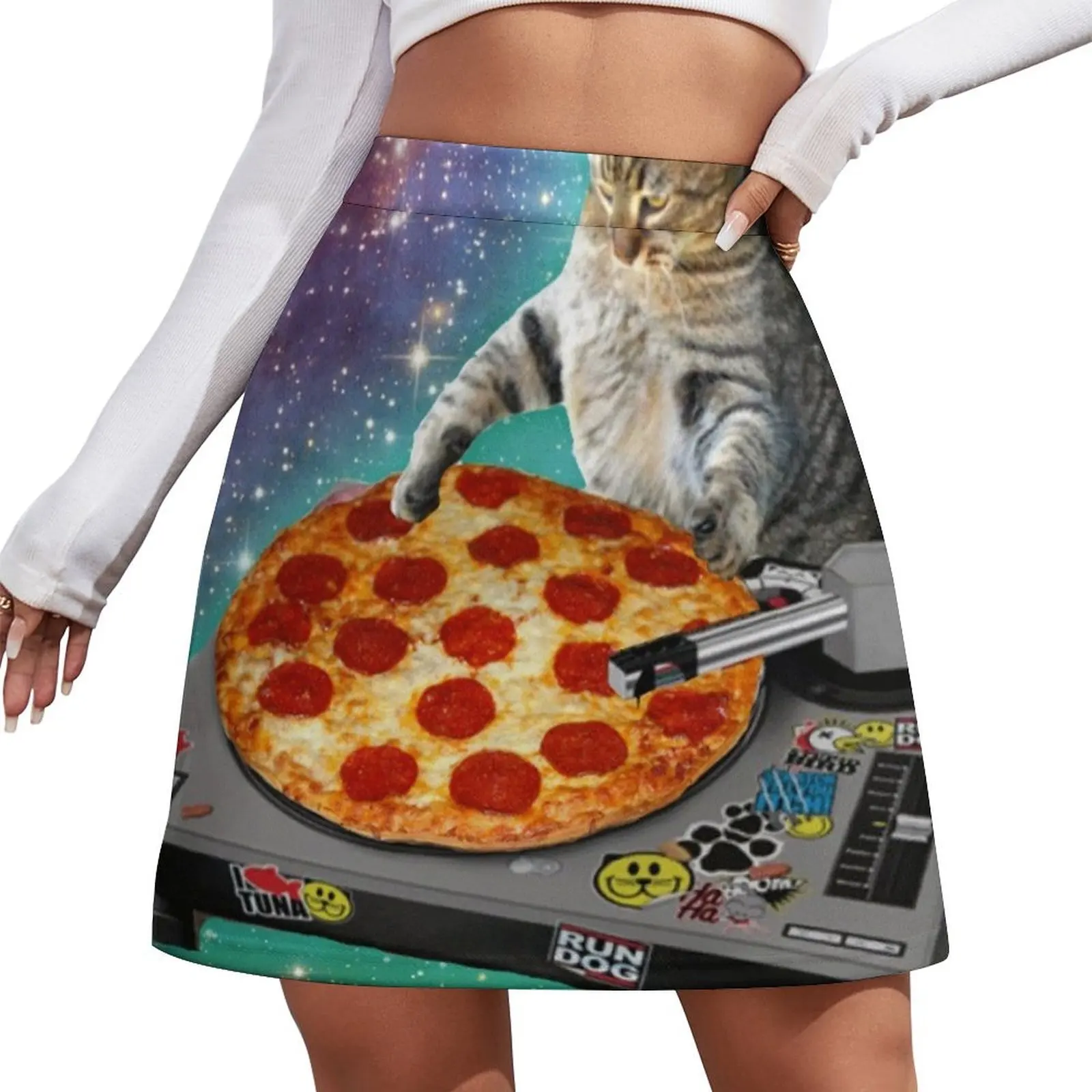 

DJ CAT pizza Mini Skirt korean fashion kawaii clothes korean ladies summer chic and elegant woman skirt