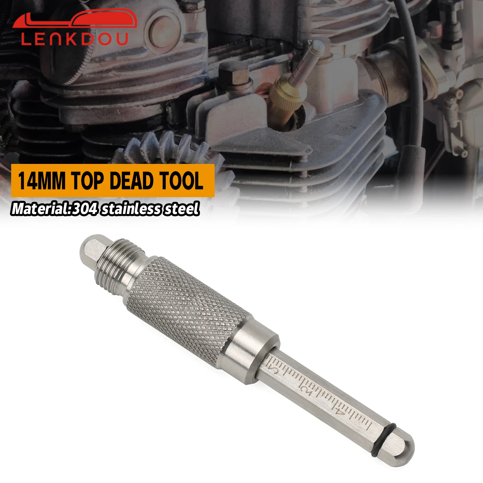 304 stainless steel Top Dead Center TDC Tool 14 MM Timing Gauge Fit for 14MM spark plug holes