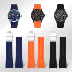 23mm 22mm Silicone Rubber Watch Strap for Citizen Der Blaue Engel 2nd Generation JY8078-52L JY8035/8085 for Mido Helmsman M005