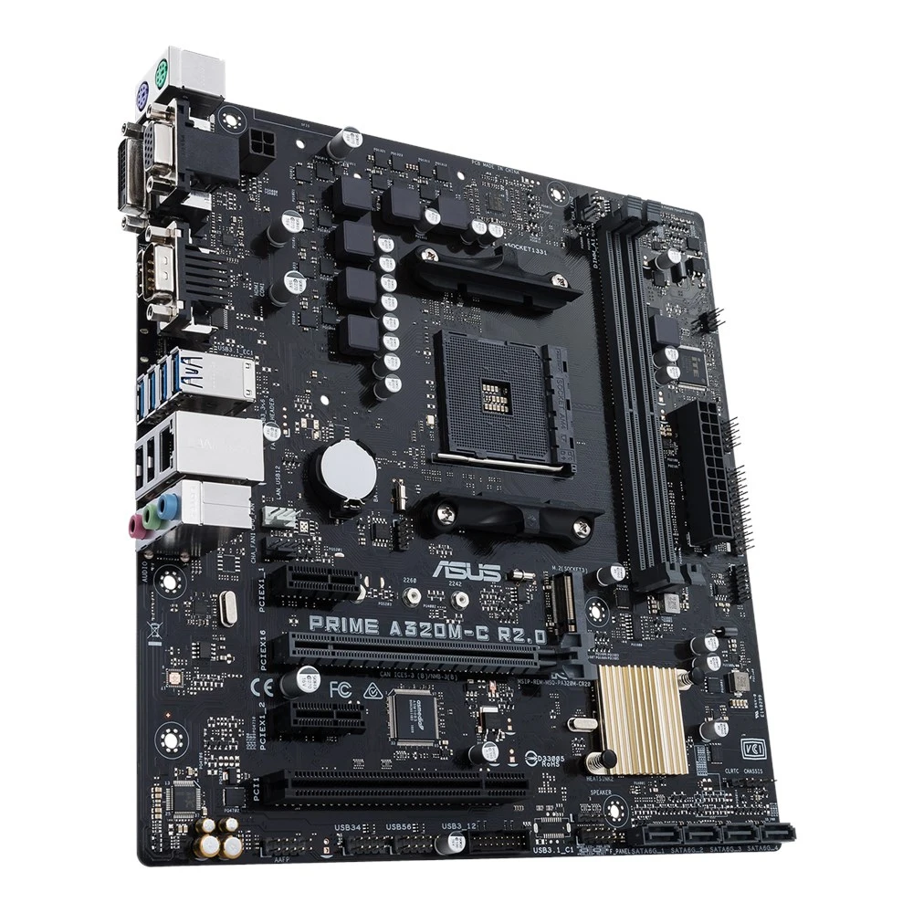 ASUS PRIME A320M-R Motherboard Support AMD Ryzen 5 5600 Ryzen 7 5700X3D DDR4 3200+(OC) NVME M.2 PCIe 3.0 AM4 Motherboard mATX