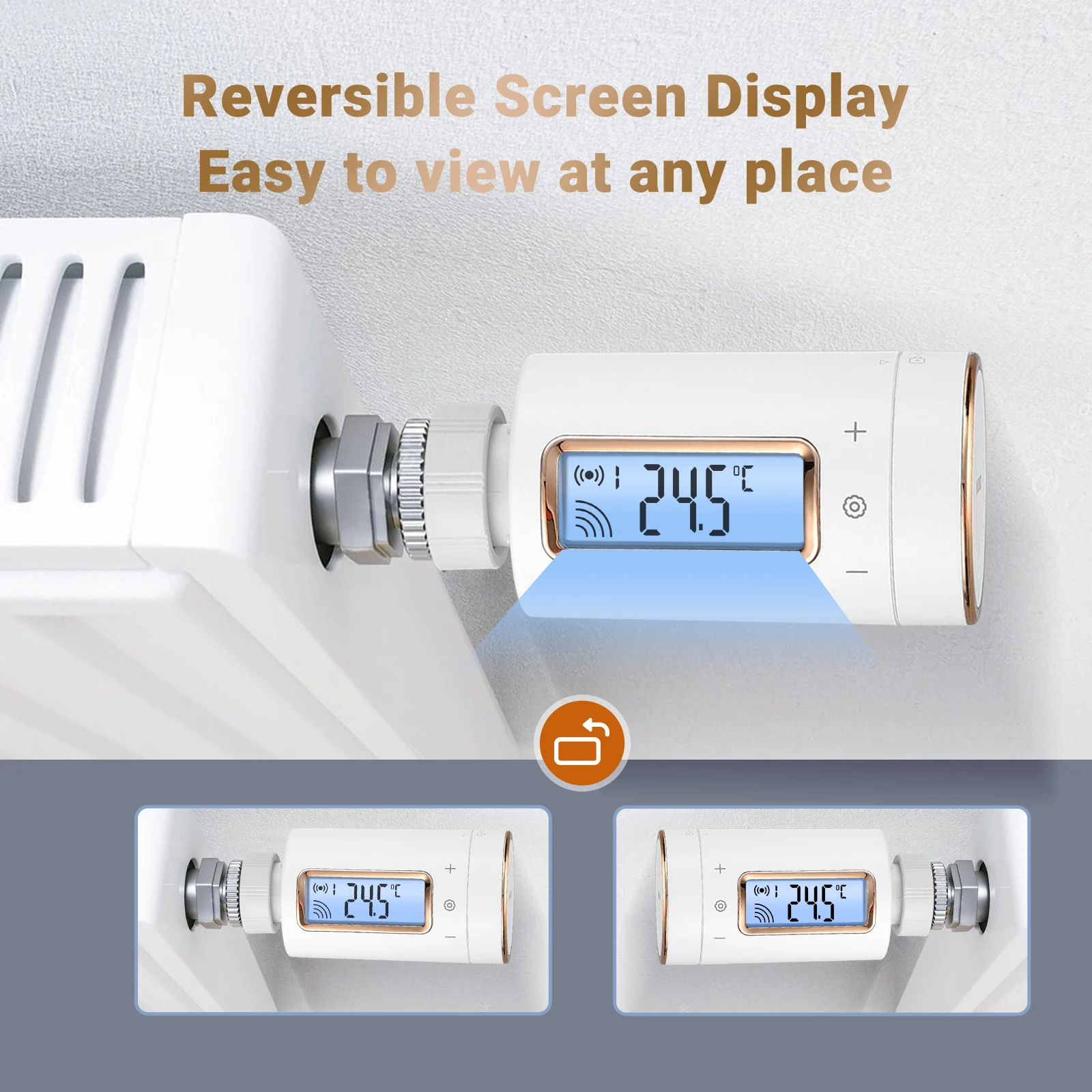 INKBIRD IRC-RW1 Smart WiFi Radiator Free App Control Thermostatic Radiator Valve Temperature Controller with Alarm Child Lock