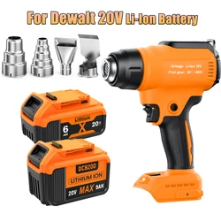 Cordless Heat Gun Adjustable Temperature 122-1022F Portable Battery Portable Battery Heat Shrink Gun For DEWALT 20V Battery