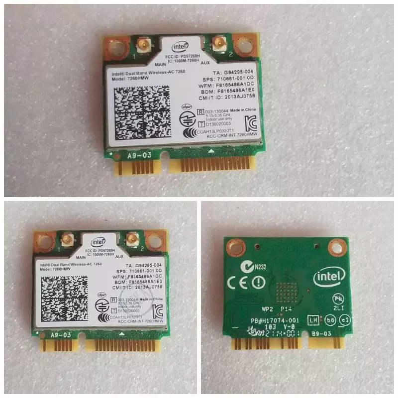 for Intel 7260HMW 7260AC Dual Band Wireless Network Card 867Mbps Bluetooth 4.0 NGFF M.2 WiFi Adapter Original Disassembly