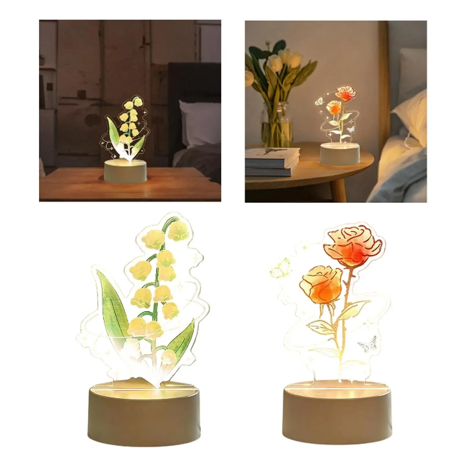 Creative Night Light with Touch Sensor Ornament LED for Office Home Dorm