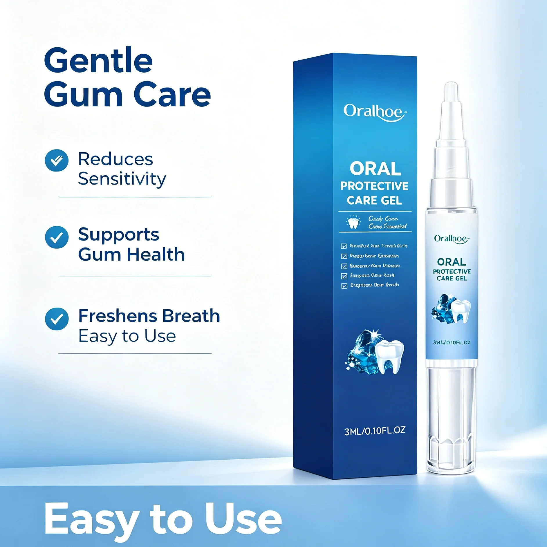 Gum Care Gel Gentle Cleaning Remove Tooth Stain Fresh Breath Teeth Oral Care Serum Soothing Repair Portable Dental Hygiene Gel