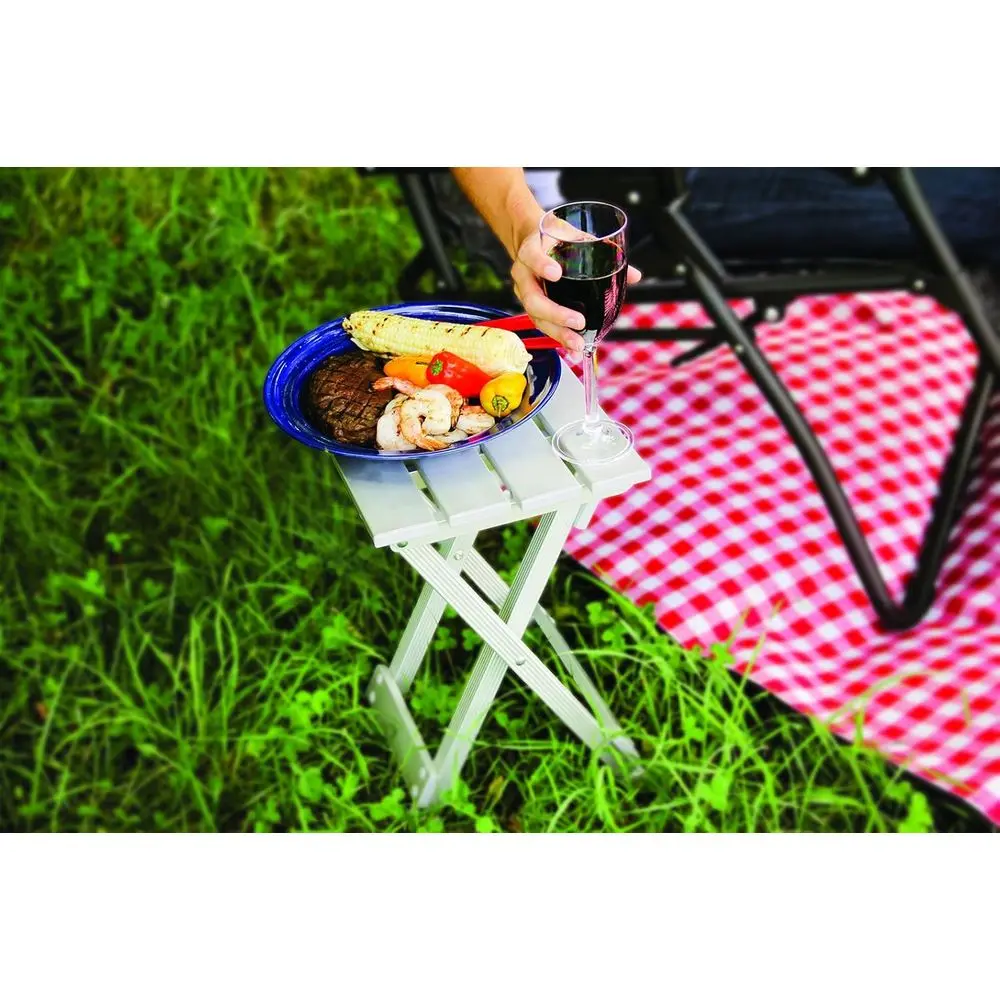 Outdoor Side Table - Camping Table Supports Up to 130lb - Features Durable Construction - Collapses for Easy RV Storage (51890)