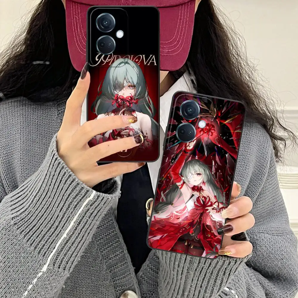 حافظة هاتف Wuthering Waves Phrolova لهاتف OPPO Reno 14 13 12 11 10 9 8 7 6 5 F T Pro 5G غطاء طباعة ملون للهواتف المحمولة الفاخرة