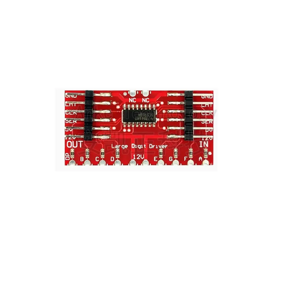 

TPIC6C596 8-битный сдвиговый регистр, 7-сегментные дисплеи