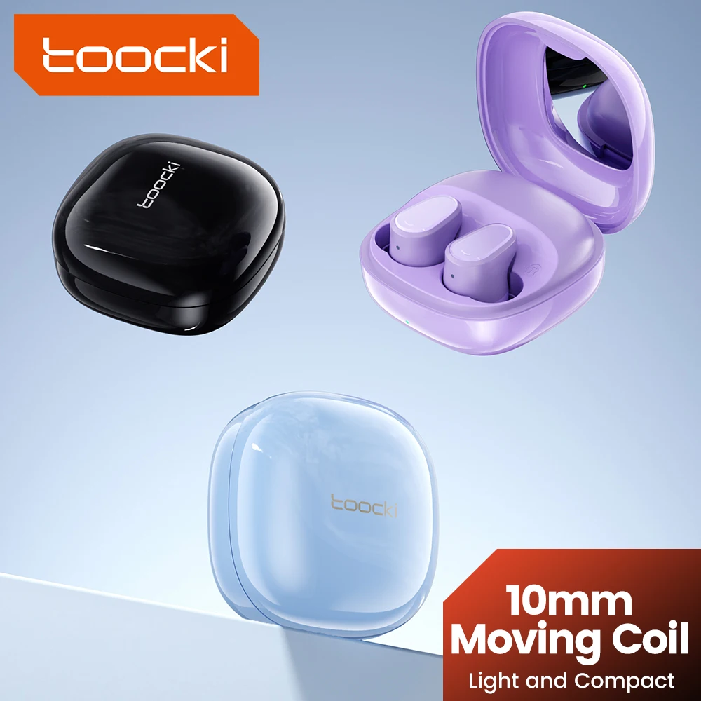 Toocki Bluetooth 5.3 Earphones Wireless In-ear HiFi Music Headset Touch Control Sports Waterproof Headset With Mic Earbuds