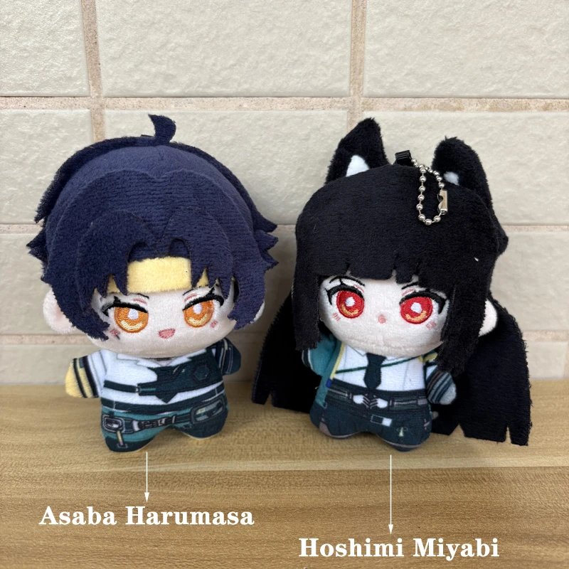 Cute 10cm With Cool Red Eyes Ear Hoshimi Miyabi and Asaba Harumasa Plush Toys Anime Game Zenless Zone Zero Keychain Plushie Doll