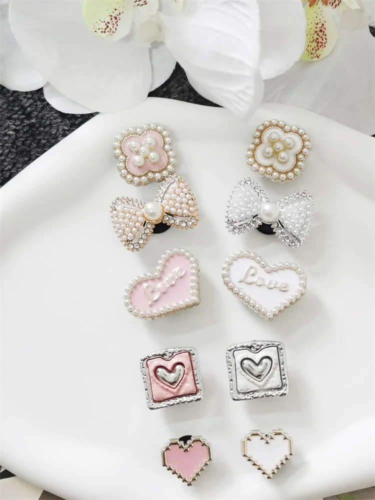 5PCS ABS Schuh Charms Schnallen DIY Strass Bowtie Clog Teile Dekoration Garten Schuhe Zubehör Für Frauen Geburtstag Party Geschenke – Detail 1