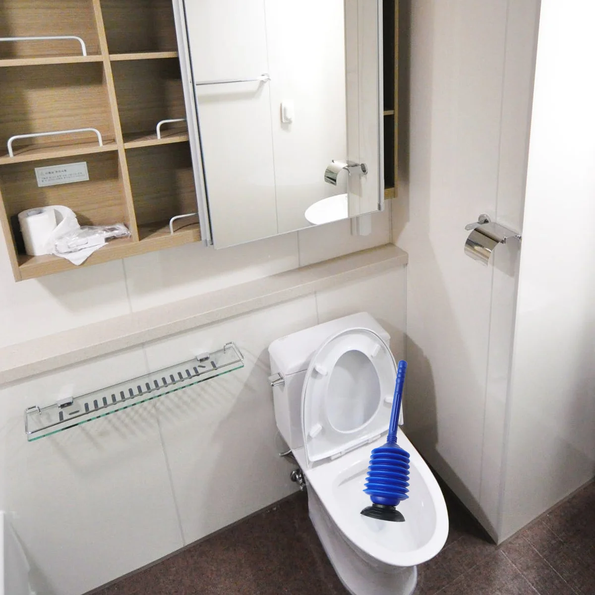 

High Pressure Toilet Plunger Blue Reusable Dredge Tool For Clogged Pipes Bathroom Plunger Home Plumbing Accessory