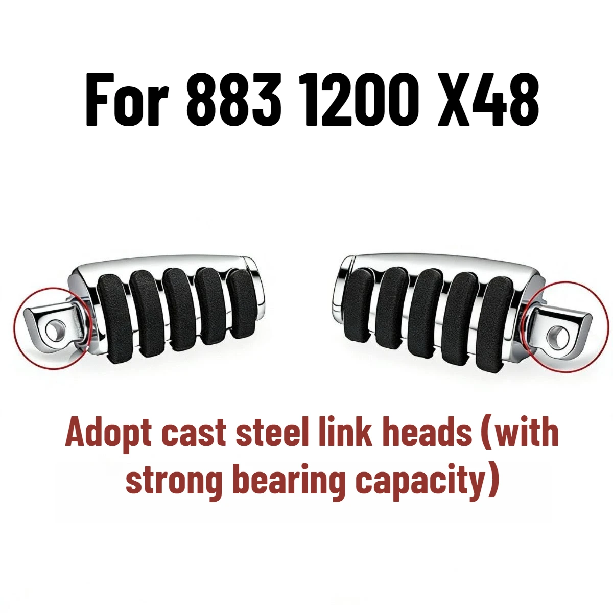 

Universal Motorcycle Front & Rear Foot Pegs Footrests For Harley 883 1200 X48 Fat Boy Dyna Street Glide 2000+ Modified Parts.