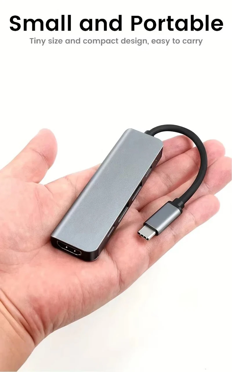 USB C Hub إلى 4K HDMI متوافق مع USB 3.0 2.0 Type C PD جهاز شحن لماك بوك آي باد برو سامسونج ديكس TV العارض الماوس