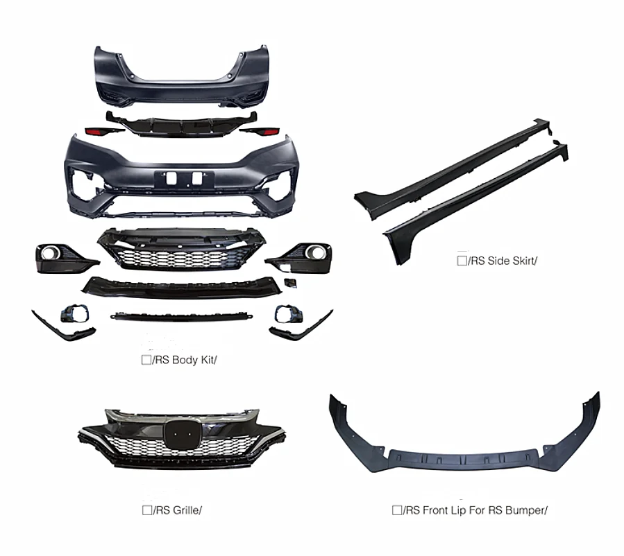 Japan GK5 RS Conversion Body Kit For Honda Fit/Jazz 2013-2020 - PP Material Direct Fitment