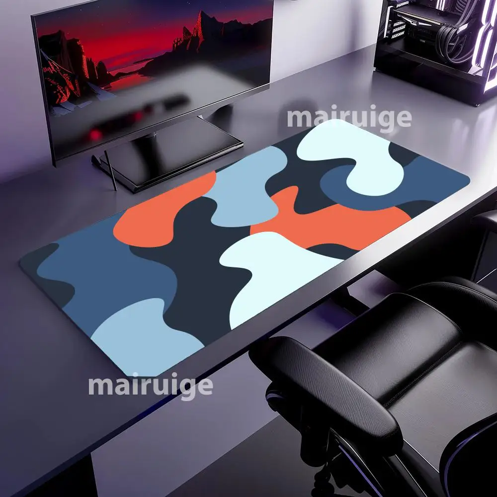 

Abstract Liquid Shape Mouse Pad Large Computer Office Game Table Mat XXL Rubber Anti-slip Stitched Keyboard Mats Long Desk Pads