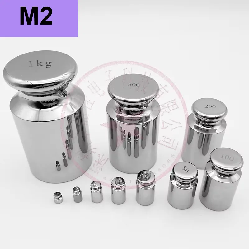 1pcs 1g-20kg M2 grade Stainless steel chrome plating Milligram Calibration Weight Set For Electric scale Balance Test 0.1g~1g