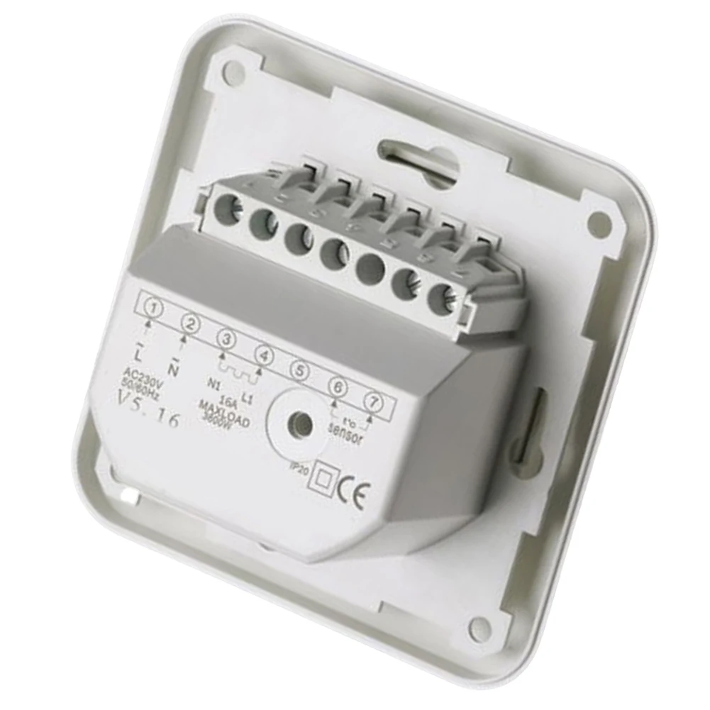 1set Manual Thermostat 230V AC 50-60 Hz Universal Programmable Floor Heating Thermostat Room Thermostat