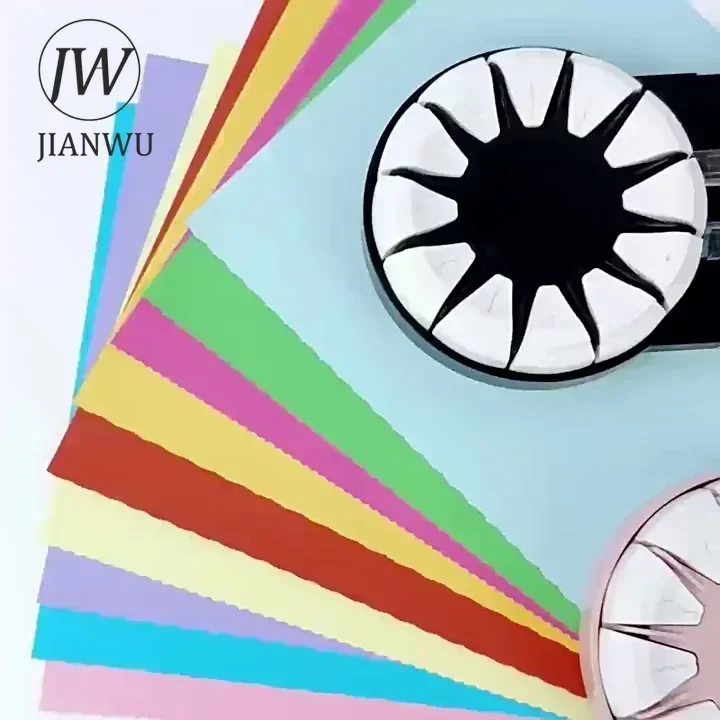 JIANWU Twelve-in-one Multifunctional Various Pattern Paper Cutter Creative DIY Journal Student Supplies Stationery