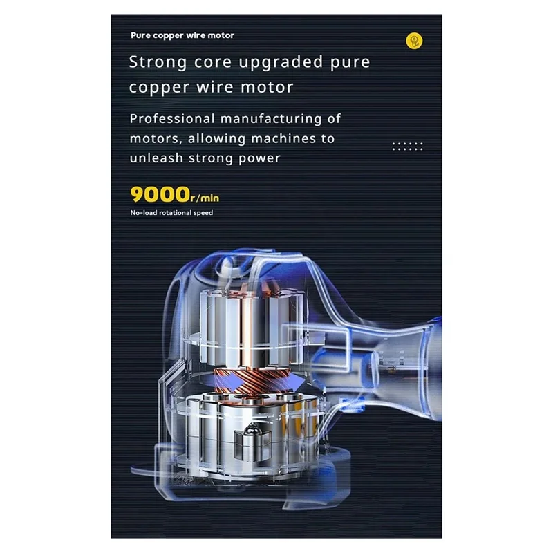 ABBY-16.8V اللاسلكي طاحونة زاوية كهربائية 6500R/دقيقة بطارية ليثيوم صغيرة تلميع ماكينة الطحن قوة قطع الماس #2