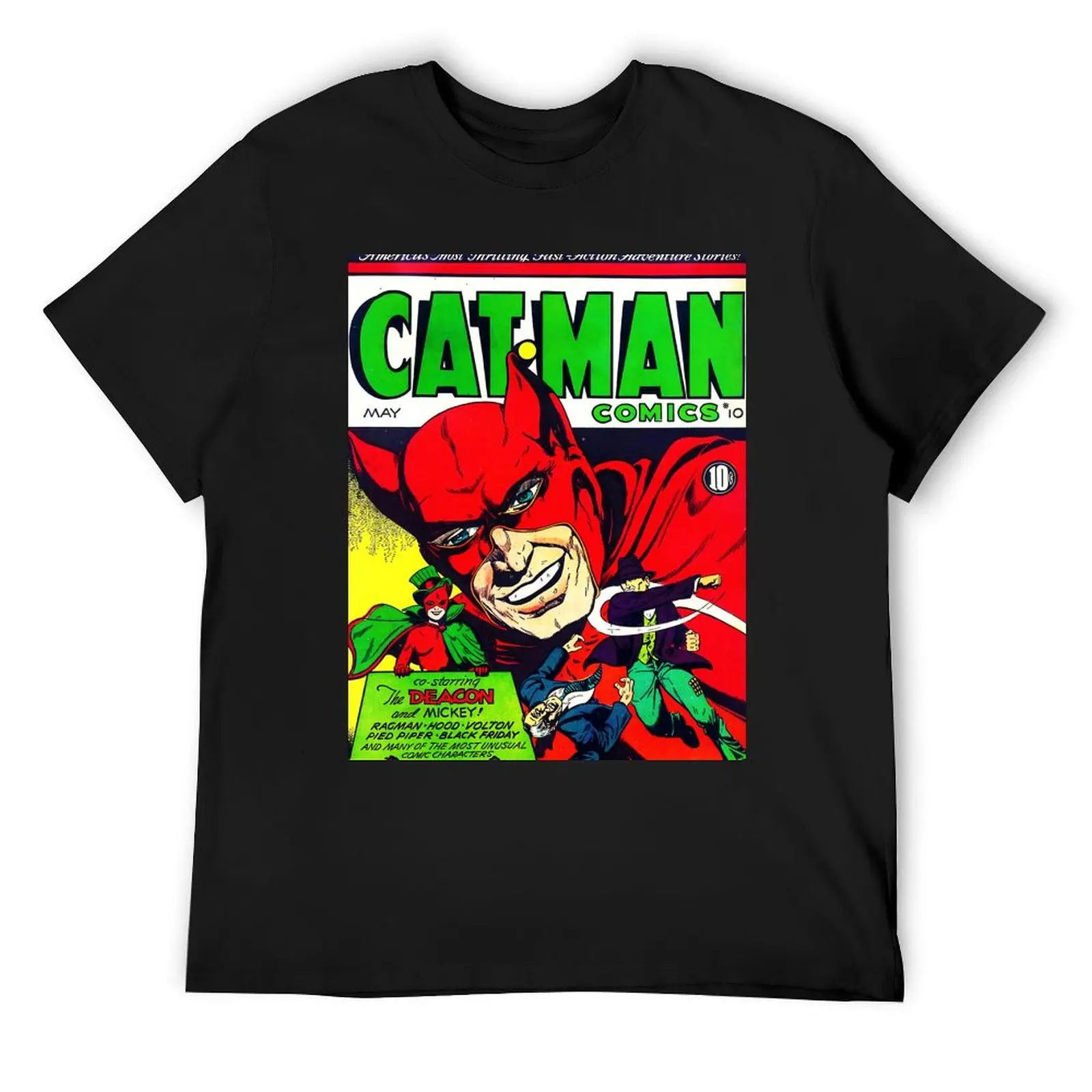 

Cat-Man Comics Vol.10 1940's Superhero Comic Cover T-Shirt