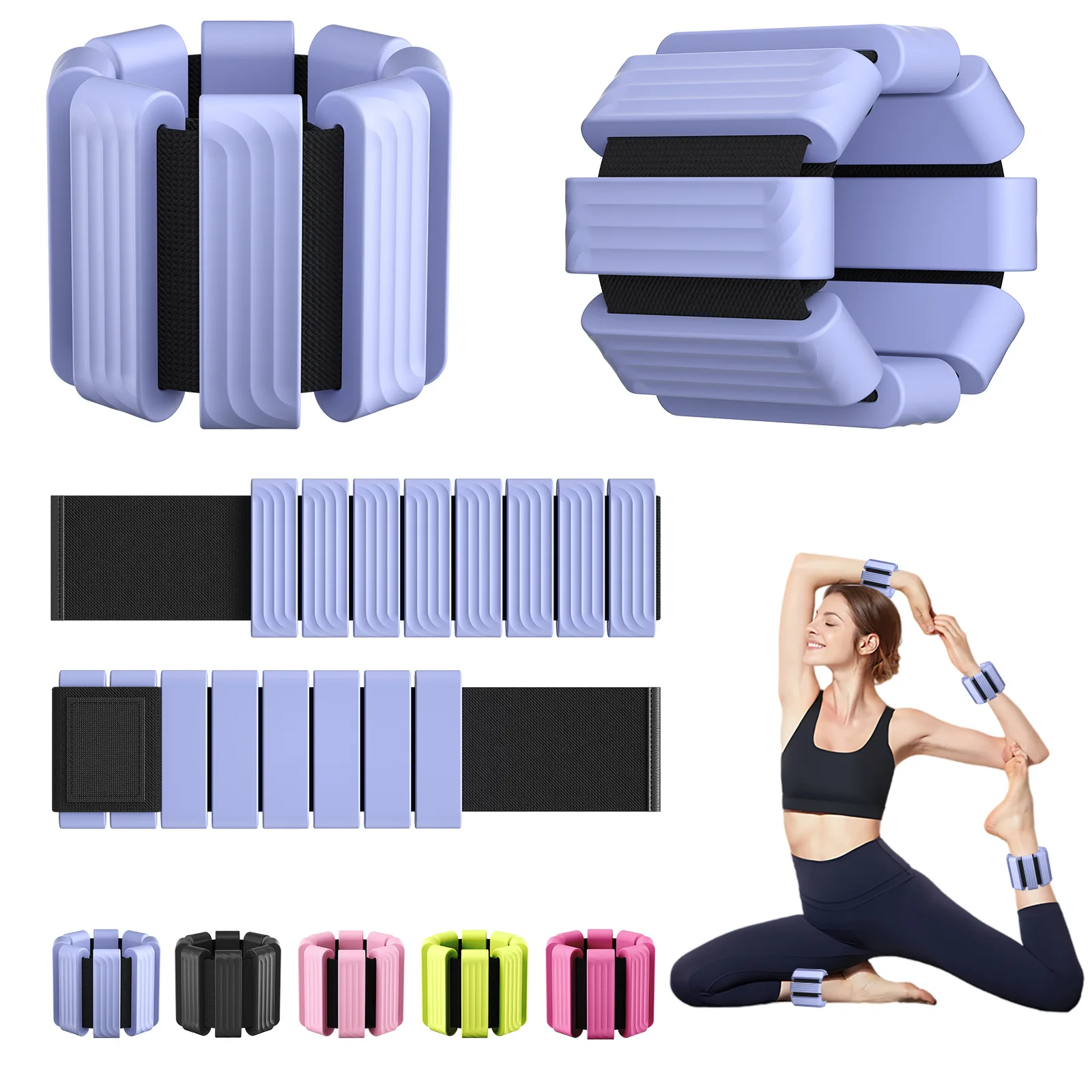 

Wrist & Ankle Weights for Women Men Adjustable Arm & Leg Weights Wearable Weighted Bracelet for Yoga Running Cardio Gym Workouts