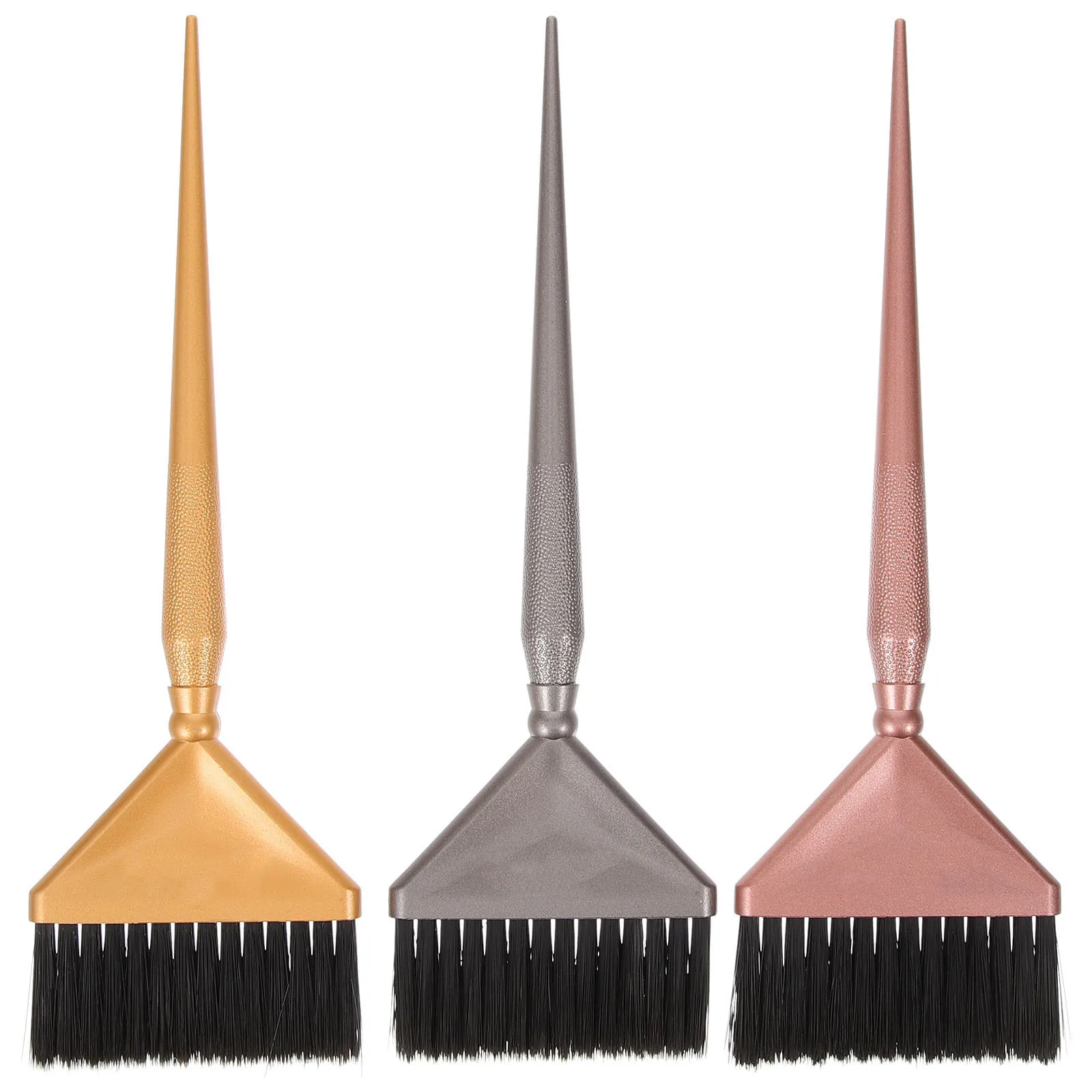 

3pcs Hair Coloring Brush Set Resistant Ergonomic Handle For Salon Home Use Bleaching Highlighting Tools