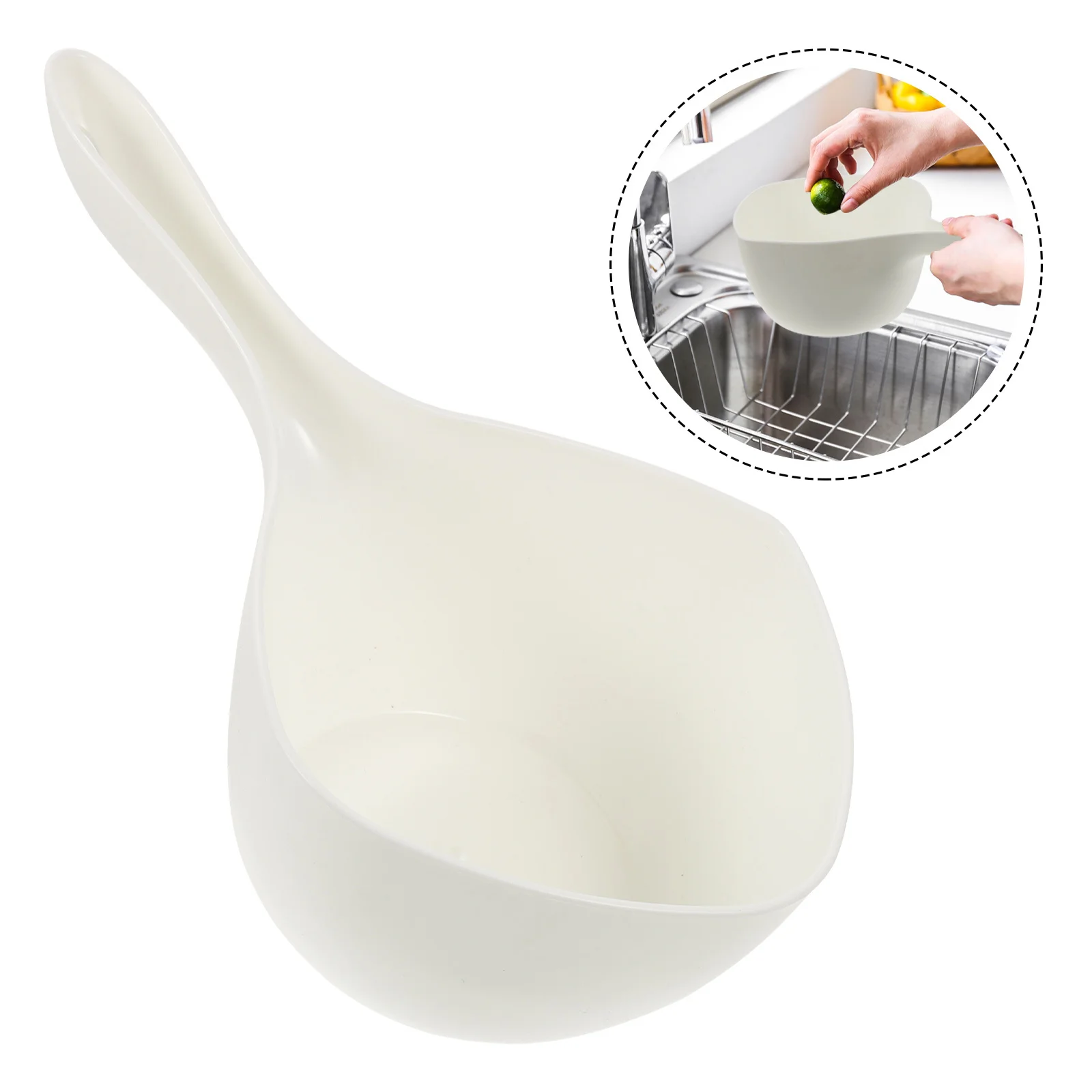

Water Ladle with Comfortable Grip Portable Lightweight Design for Shower Sauna Dining Restaurant Use Plastic Dipper
