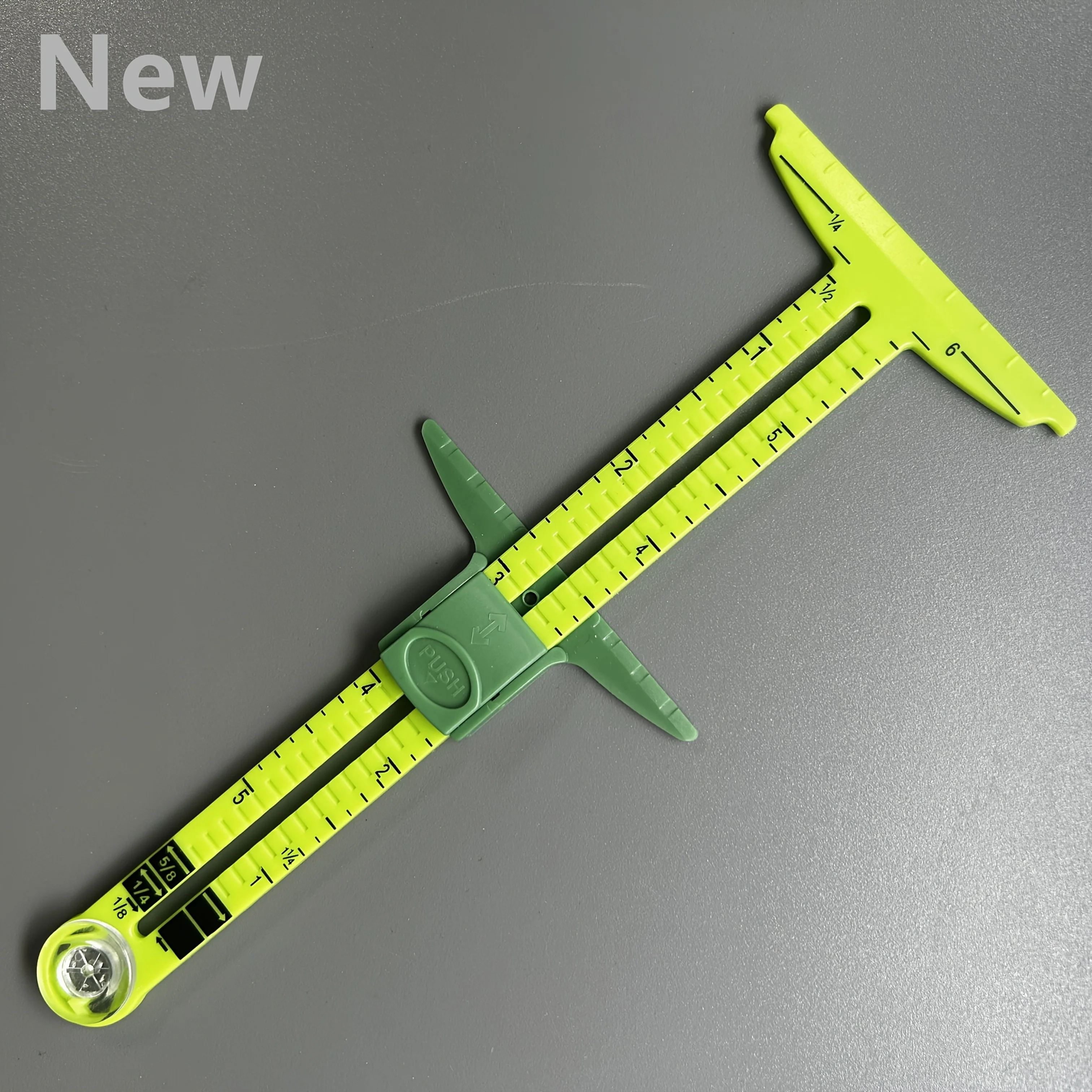 1pc 5-IN-1 Sewing Seam Ruler Measuring Gauge Patchwork Quilting Tailor Ruler Sizer Helper Aluminum Plastic Sliding Gauge