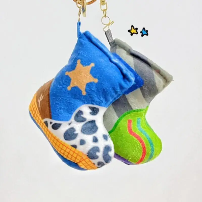 Disney Toy Story Woody Buzz Lightyear PP coton bottes porte-clés sac à dos portefeuille peluche pendentif dessin animé créatif fermeture éclair décoration