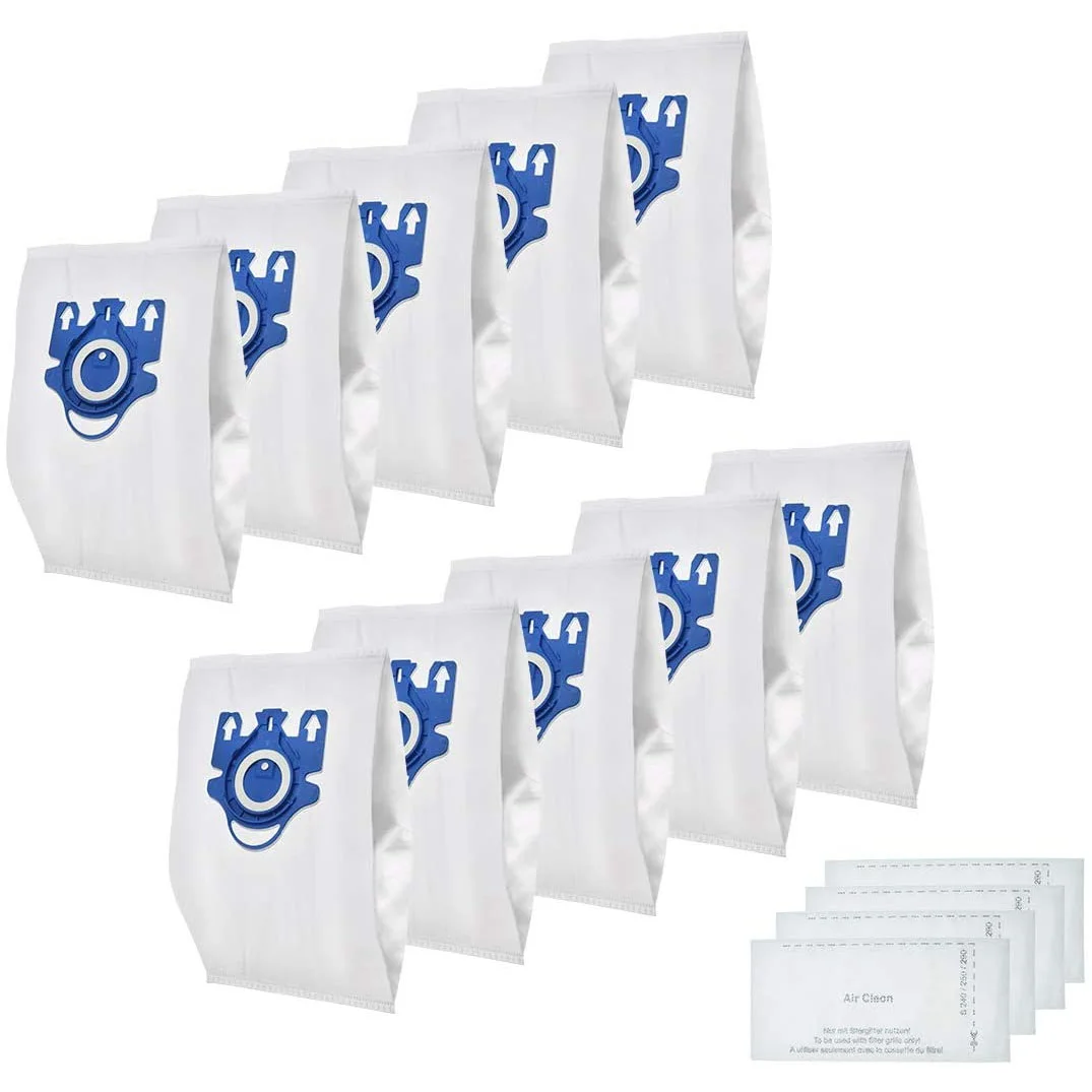 クソータイプの掃除機用の交換用ダストバッグ,4つのフィルターパック,10個,s2,s5,s8,c1,c3