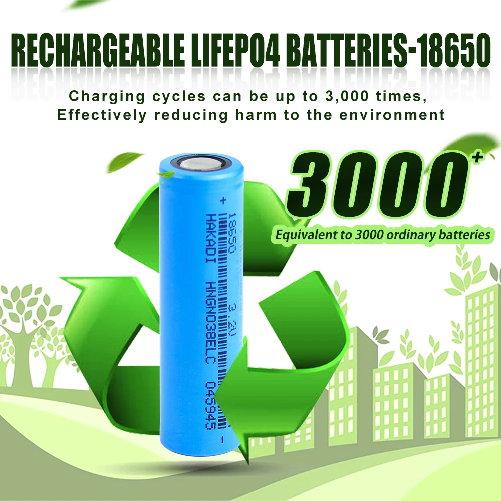 

New 3.2V Lifepo4 18650 Battery 2000mAh Cylindrical Battery Cell Hige Discharge Long Life cell for Battery Pack