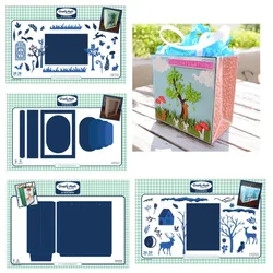 StampsVersatile Gift Bag Forest Landscape Woodland Metal Cutting Dies Silicone Scrapbooking Stencil Photo Album Card DIY Paper