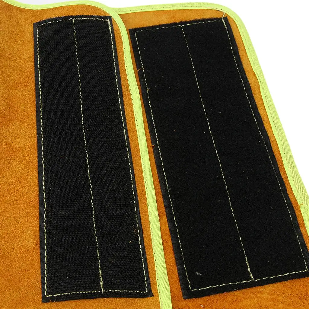 Par de capas de proteção para soldagem de couro forrado de proteção