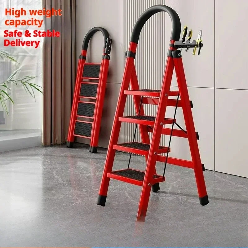 Folding Aluminum Ladder Step Stool 3 4 5 6 Portable Indoor Home ladder Lightweight Thickened Anti Slip Compact Multipurpose