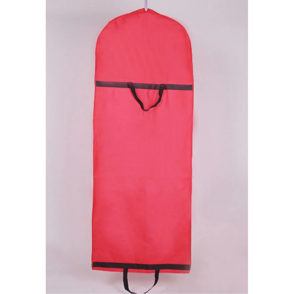 

Garment Cover 180Cm Red Dust Proof Waterproof Anti-Static Clothes Protector For Wedding Dress Storage Travel Transparent