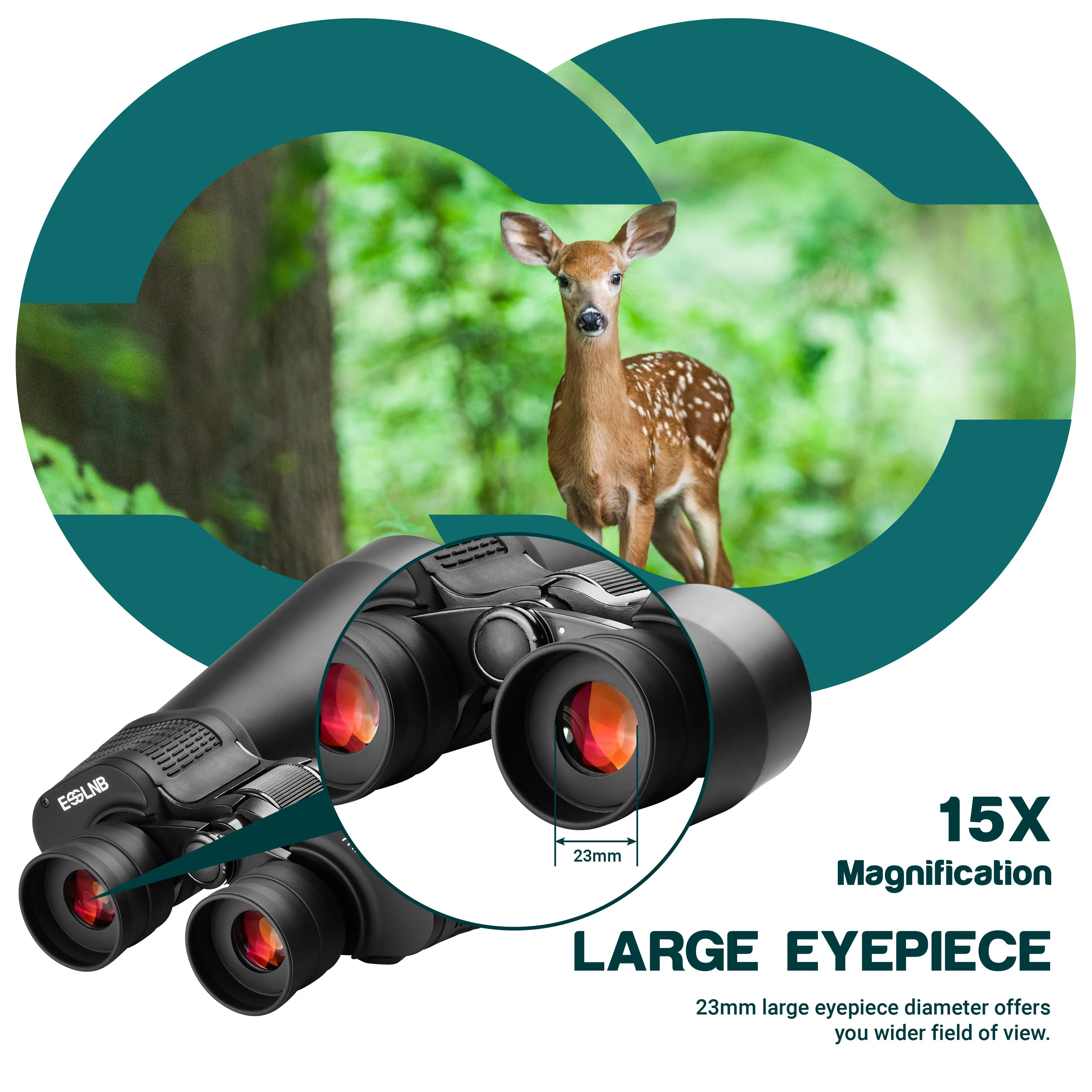 15×70ESSLNB High Definition Professional Telescope Binoculars Ultra Long Distance New 80mm Aperture Observation