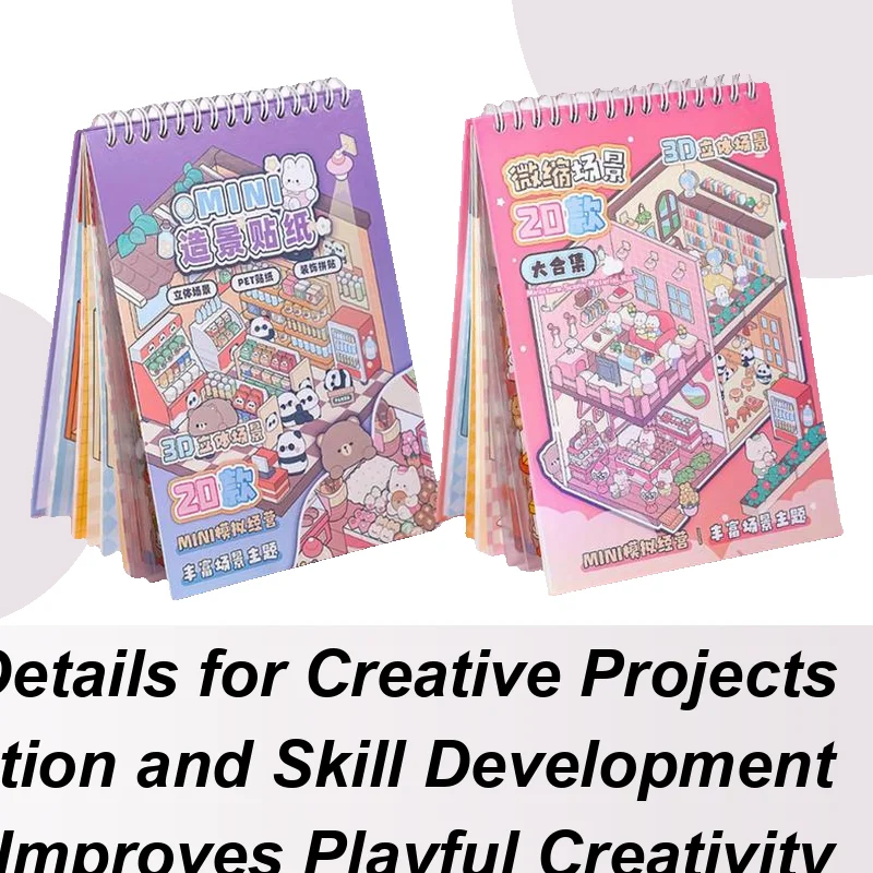 

3D Sticker Scenes For Kids Make Your Own Scene Stickers Journaling Paper Crafts Aesthetic Supplies For Kids Relief Stress Pass