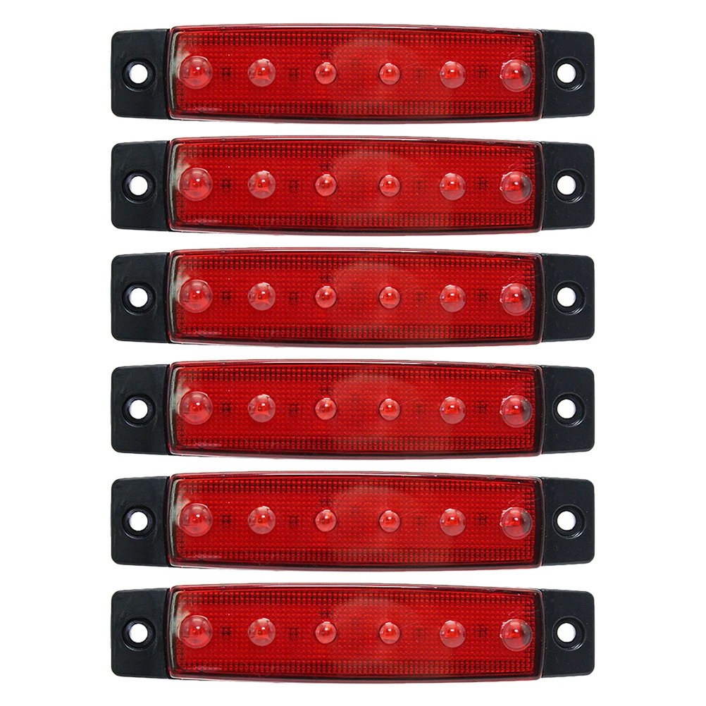 

6pcs Waterproof Marine Lights 6 Leds Utility Interior Strip Stern Navigation Lights For Boat Kayak Durable Low Power Consumption